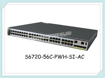 Διακόπτης 32 λιμένες 4 10 συναυλία SFP+ PoE++ δικτύων s6720-56c-pwh-Si-εναλλασσόμενου ρεύματος Huawei λιμένων 16x100M/1/2.5/5/10G Gigabit