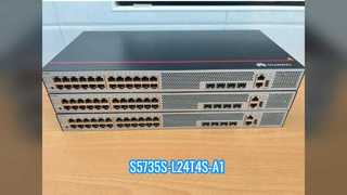 S5735S-L24T4S-A1 (24 θύρες Ethernet 10/100/1000BASE-T, 4 Gigabit SFP, Τροφοδοτικό AC)