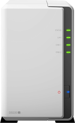 Synology 2 bay NAS DiskStation DS220j (χωρίς δίσκο), 2-bay; 512MB DDR4