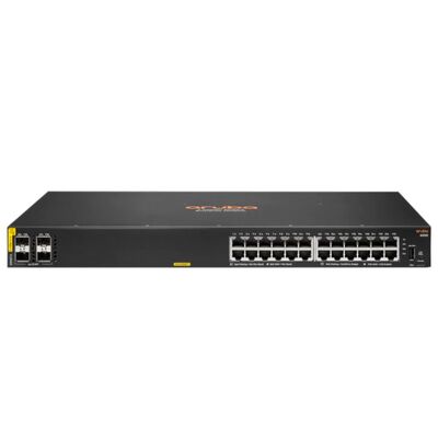 Aruba CX 6000 Διαχειριζόμενος διακόπτης με 24 x 10/100/1000 (PoE+) + 4 x θύρες Gigabit SFP 370W PoE Budget και Stackable Design