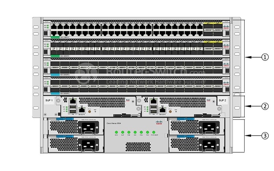 N9K-C9504 Cisco Nexus 9500 σειράς Switch Cisco Nexus 9500 σειράς Switch Πλαισίου με 8 γραμμές κάρτας slots