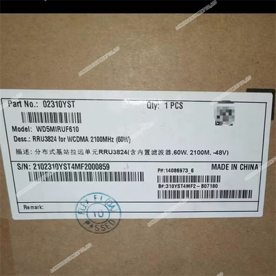 Rru3826 Wcdma 2100mhz (80w) 02310kkq Κατάλληλο για τηλεπικοινωνιακό σταθμό βάσης έτοιμος για λειτουργία