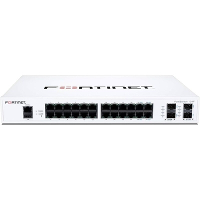 Το Fortinet FS-124F είναι ένας ανταγωνιστικός διακόπτης απόδοσης / τιμής με 24x θύρα GE + 4x θύρα SFP + 1x κονσόλα RJ45