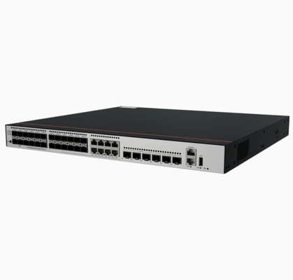 S5735-S24ST4XE-V2 24*GE SFP θύρες 8 εκ των οποίων είναι διπλής χρήσης 10/100/1000 ή SFP 4*10GE SFP+ θύρες 2*12GE stack ports χωρίς μονάδα ισχύος
