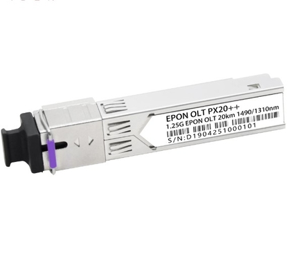 EPON OLT PX20+ 20km Tx 1490nm 1.25G Rx 1310nm 1.25G SFP Σχήμα-παράγοντας SC/UPC Συνδετήρας υποδοχής
