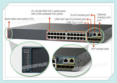 WS-C2960X-24PS-L Cisco Ethernet Switch Gigabit 24 Port 512mb με 370 Watt Poe