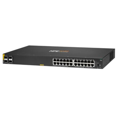 Aruba CX 6000 Διαχειριζόμενος διακόπτης με 24 x 10/100/1000 (PoE+) + 4 x θύρες Gigabit SFP 370W PoE Budget και Stackable Design