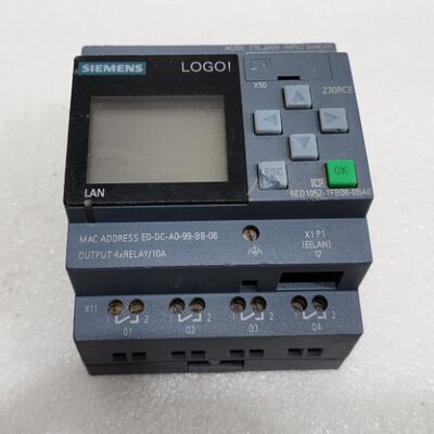 ΛΟΓΟΤΥΠΟ Siemens! 230RCE Logic Module, 115/230V AC/DC, 8 DI/4 Relay DO, με οθόνη, Ethernet, Modular Expandable