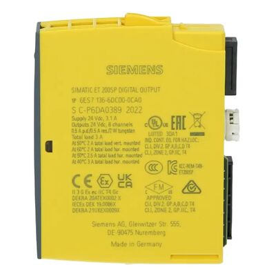 Μονάδα ψηφιακής εξόδου Siemens 6ES7136-6DC00-0CA0 ET200SP F-DQ 8x24VDC Safety