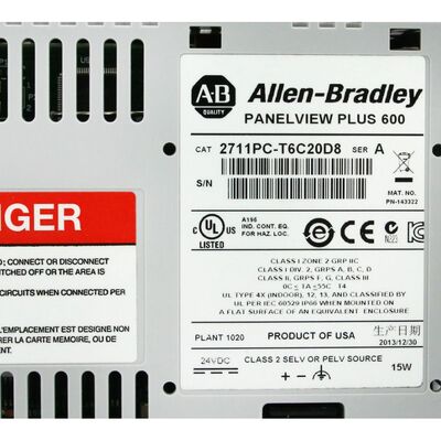 Allen-Bradley 2711PC-T6C20D8 PanelView Plus 6 Compact 600 HMI Terminal Οθόνη αφής Ethernet RS232