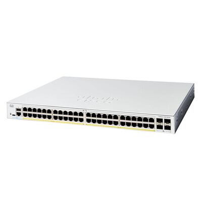 C1300-48P-4X, Cisco Catalyst 1300 Switch, 48x PoE+/370W, 4x 10G SFP+, Rack-mountable